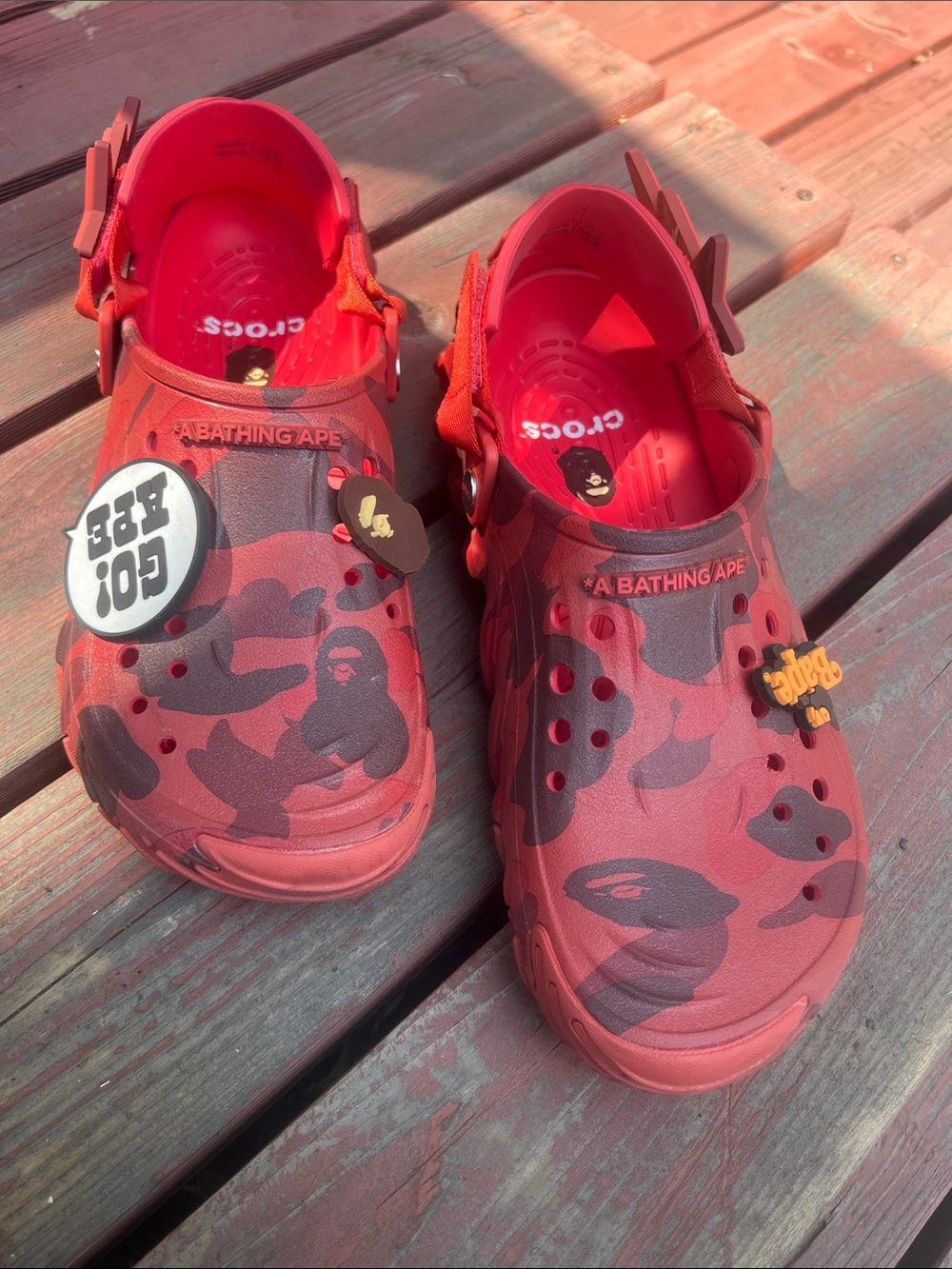A Bathing Ape x Crocs men’s 12 Red Camo Classic Clog